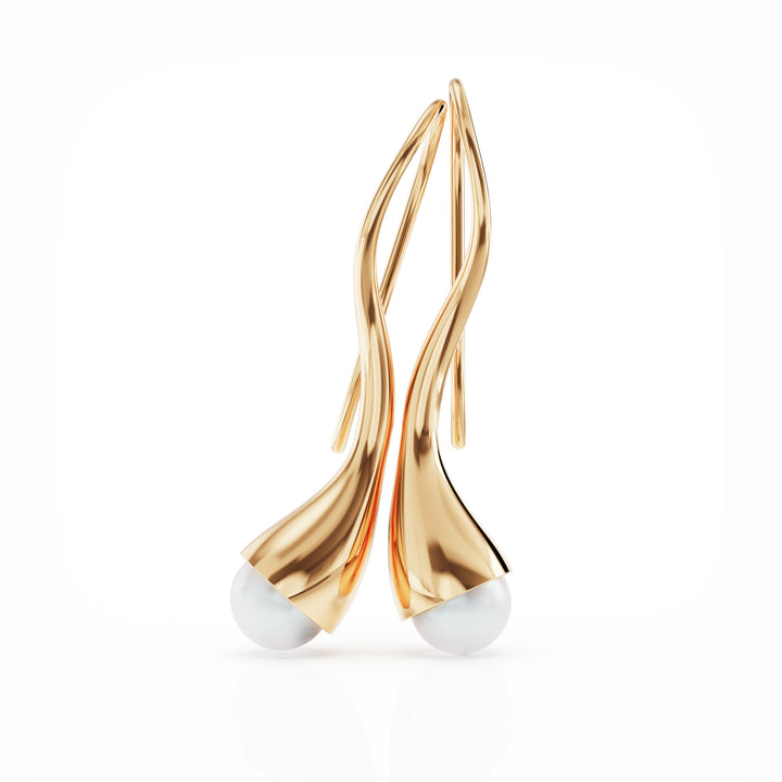 Bella 18k gold vermeil earrings with cultured pearls