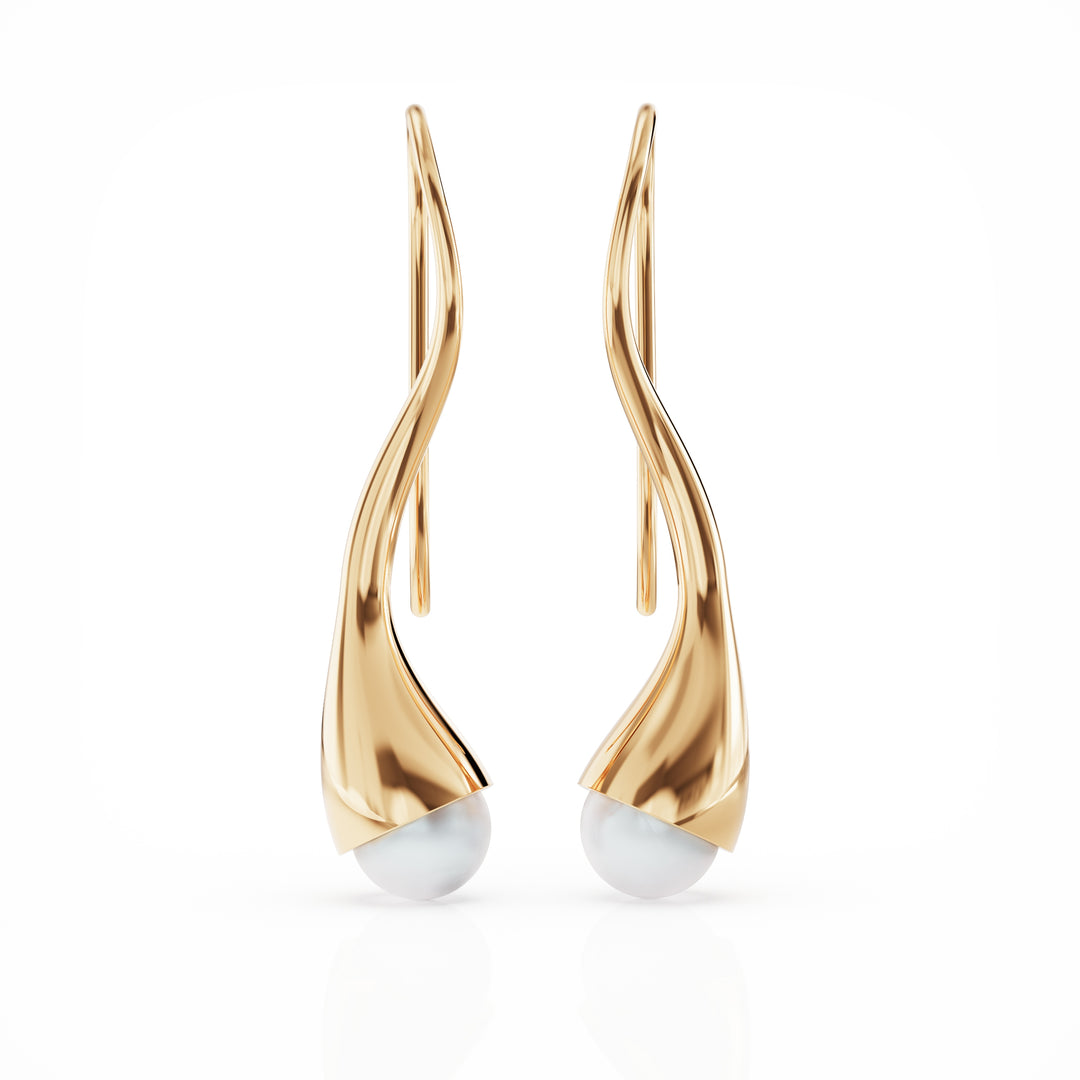 Bella 18k gold vermeil earrings with cultured pearls