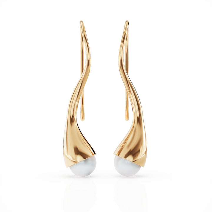 Bella 18k gold vermeil earrings with cultured pearls