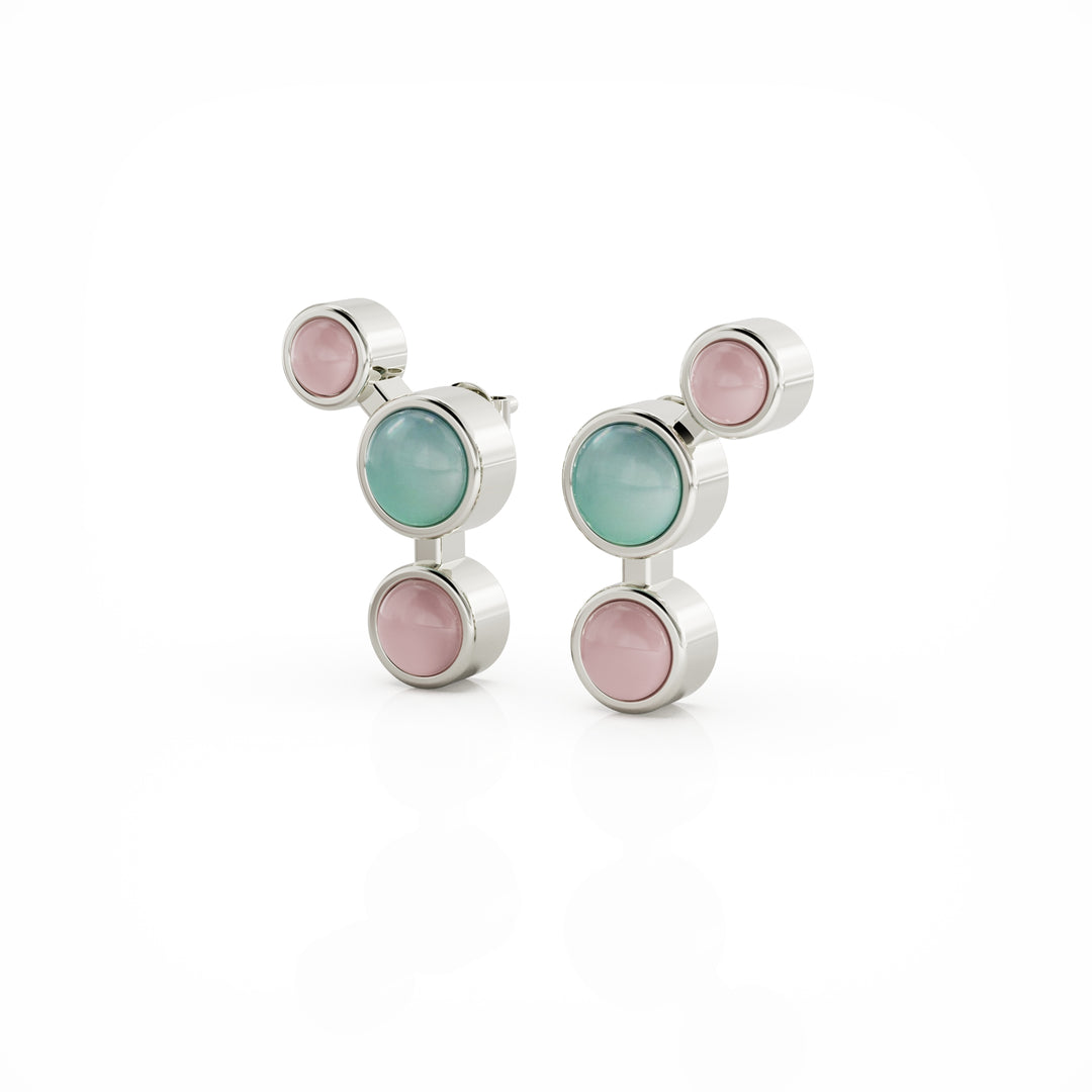 Aurora silver earrings