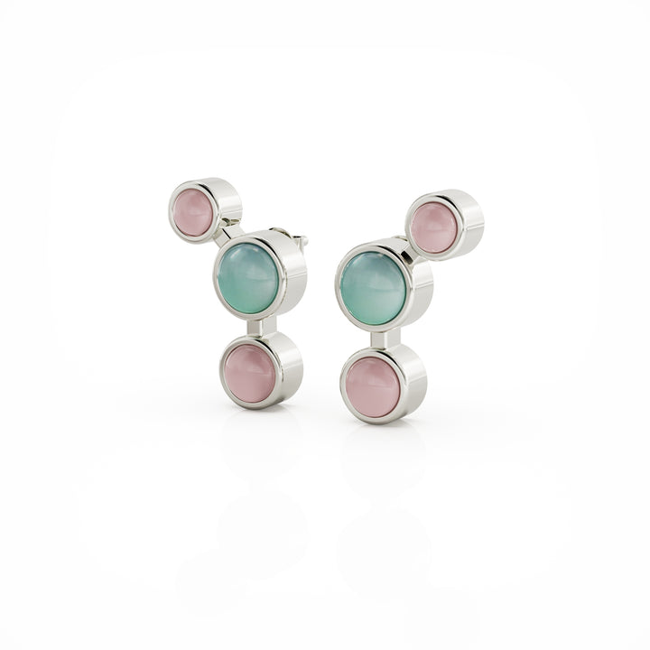 Aurora silver earrings