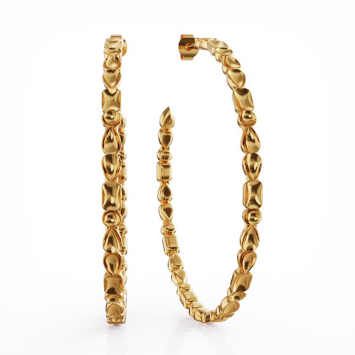 Adeline 18k gold vermeil hoop earrings