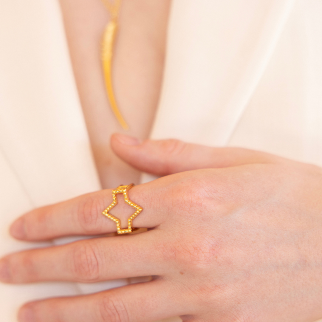 Starlite 18k gold vermeil ring