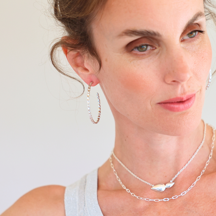 Adeline silver hoop earrings