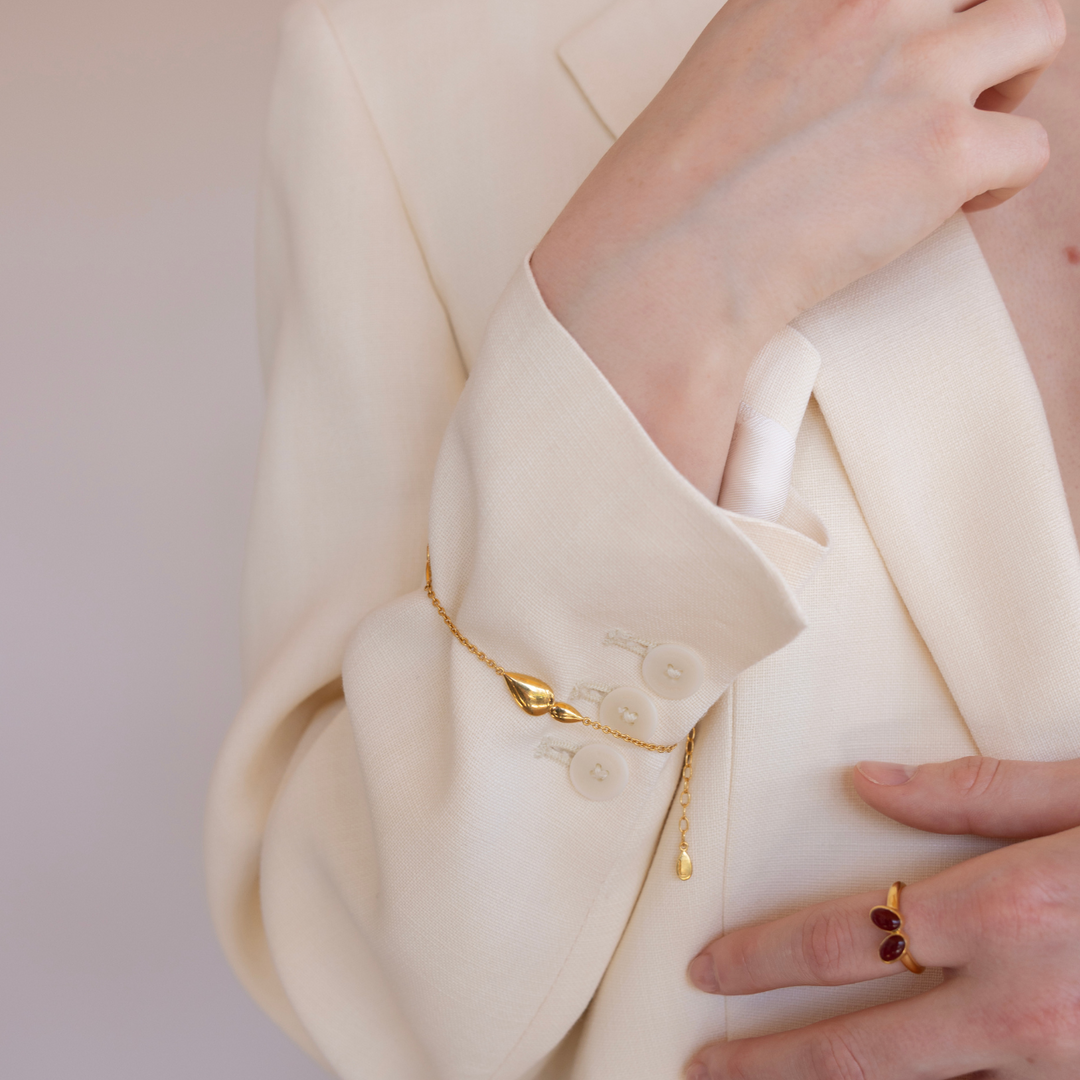 Lotus 18k gold vermeil bracelet