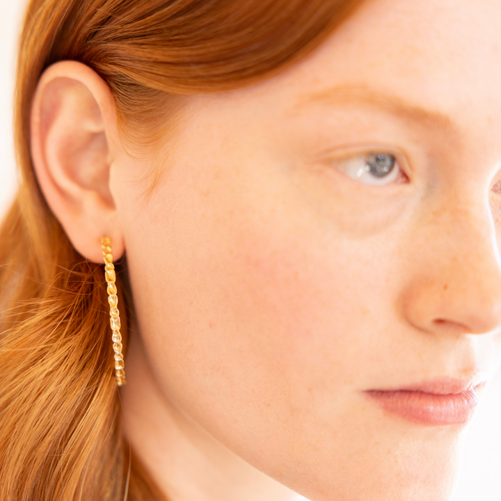 Adeline 18k gold vermeil hoop earrings