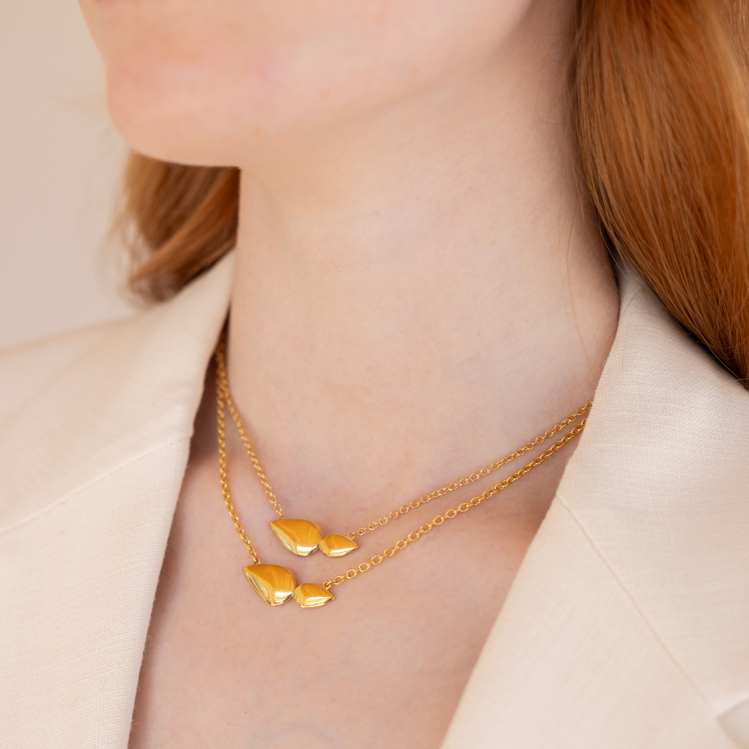 Lotus 18k gold vermeil necklace