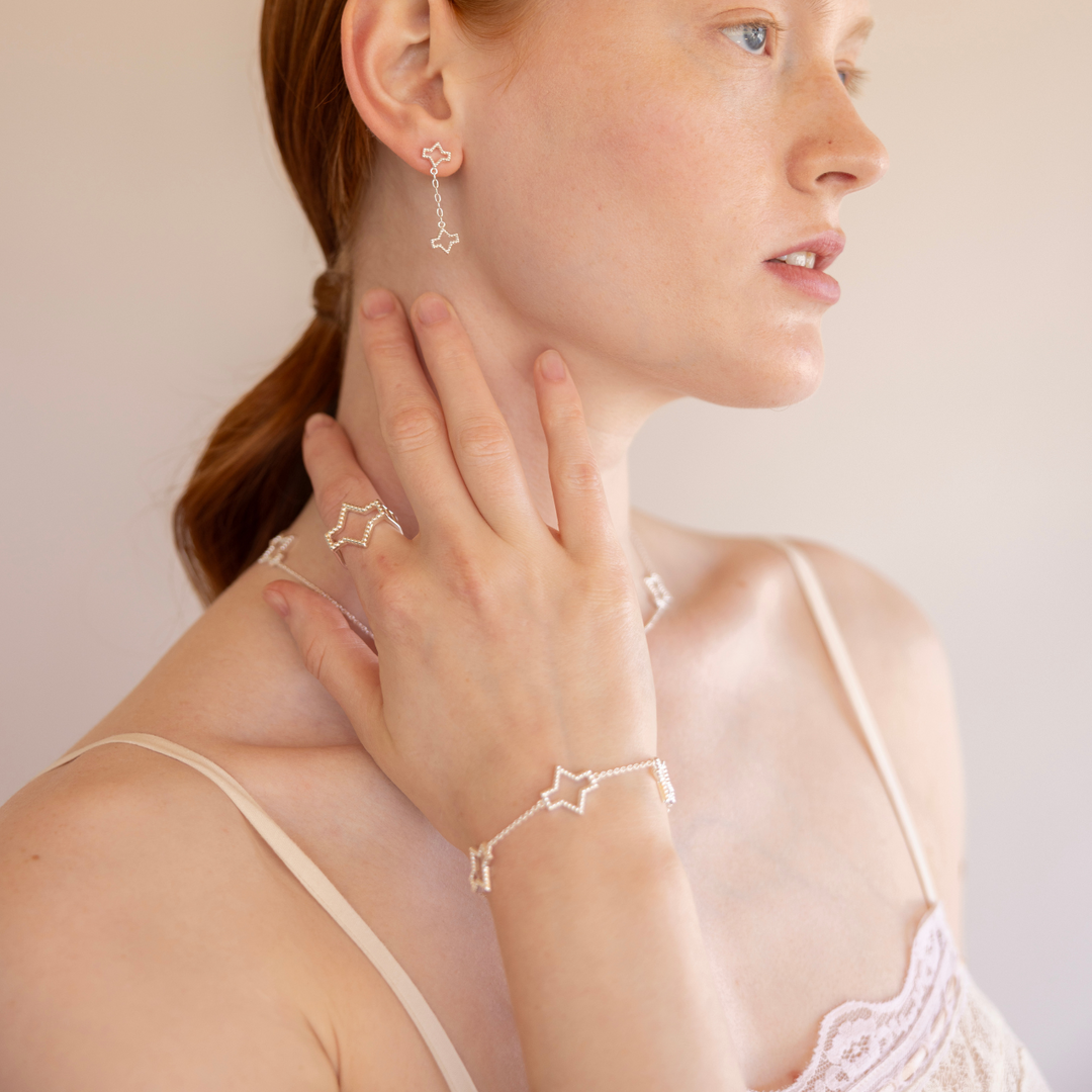 Starlite silver earrings