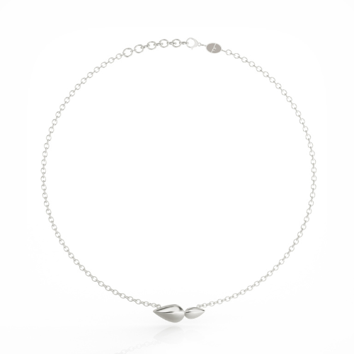 Lotus necklace, silver