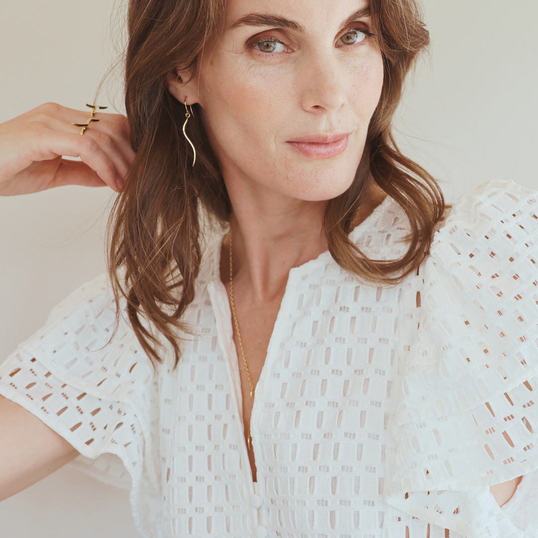 Swirl 18k gold vermeil necklace