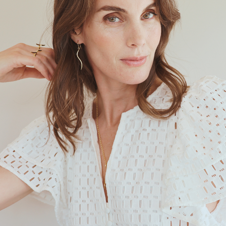 Swirl 18k gold vermeil necklace