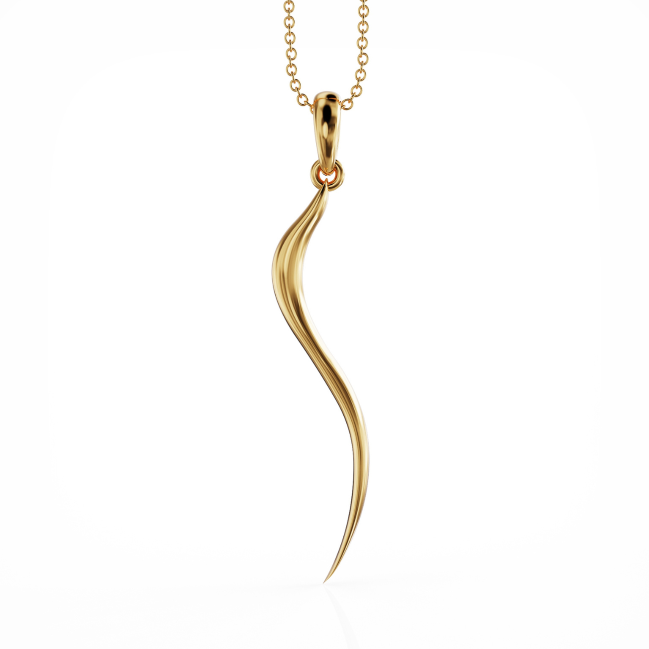 Swirl necklace 18k gold