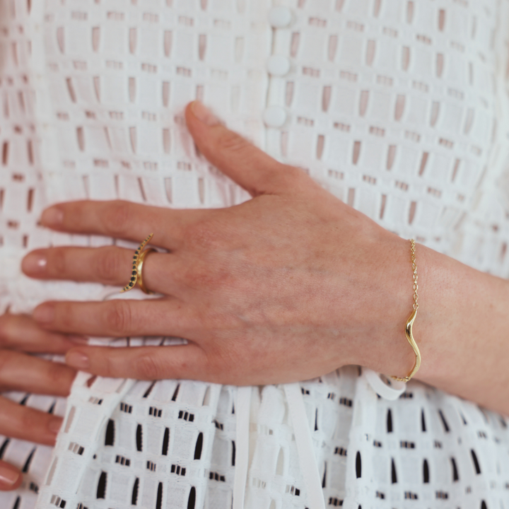 Swirl 18k gold vermeil bracelet