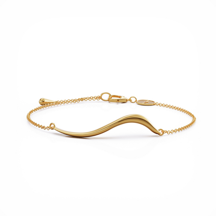 Swirl 18k gold vermeil bracelet