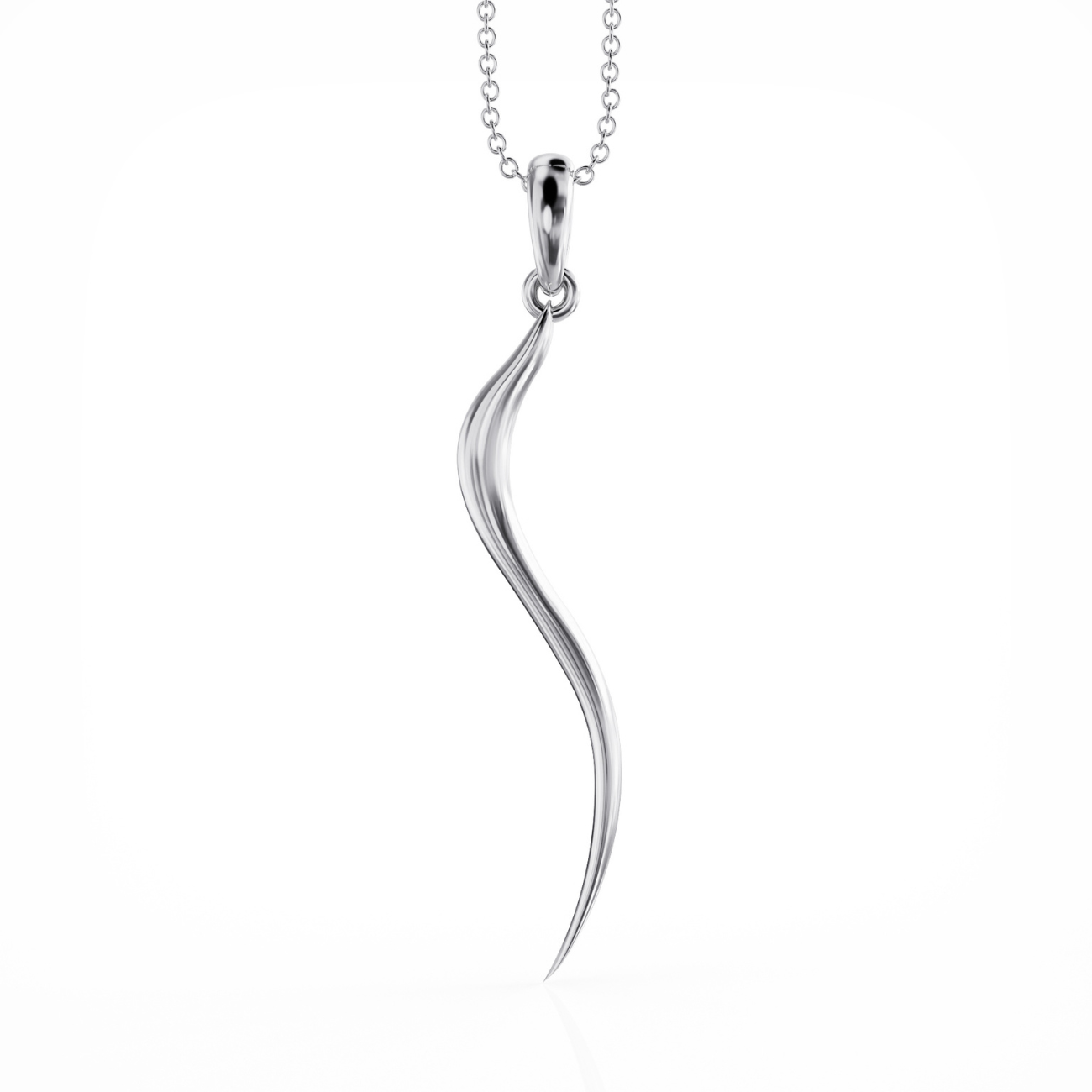 Swirl necklace silver