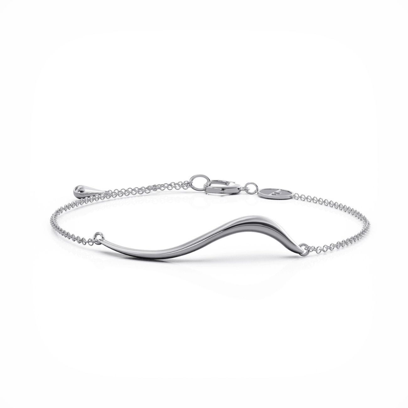 Swirl bracelet silver