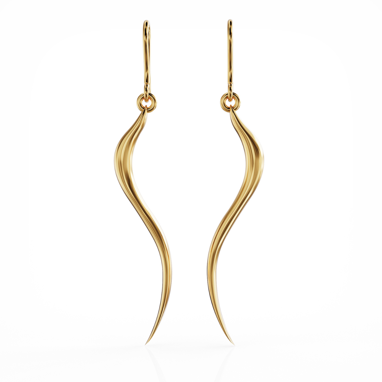 Swirl earrings 18k gold