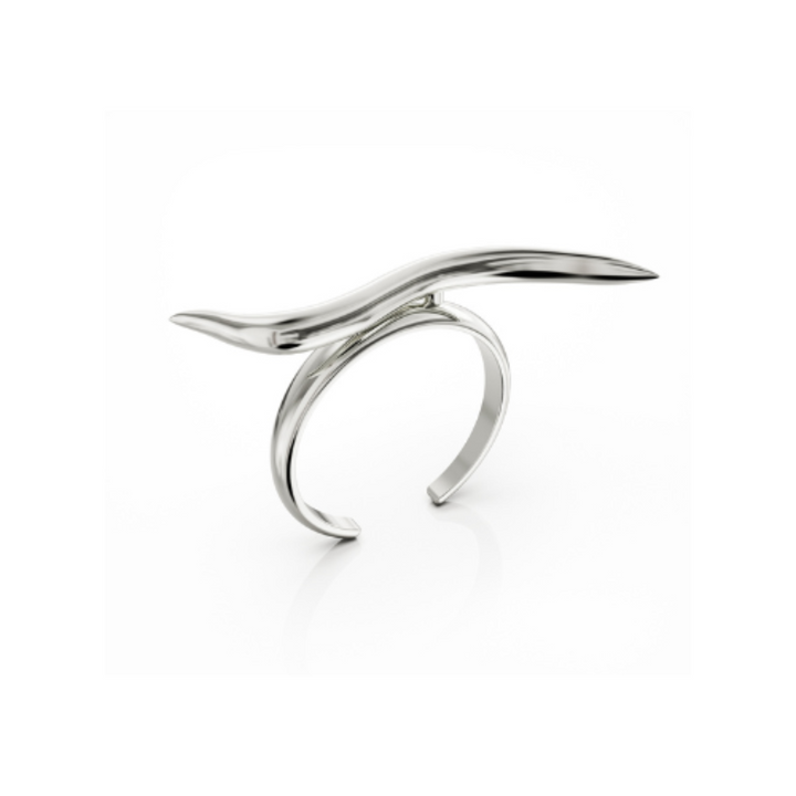 Swirl silver ring