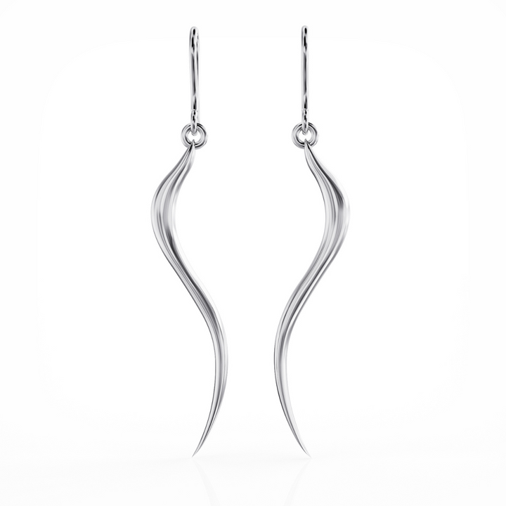Swirl silver earrings