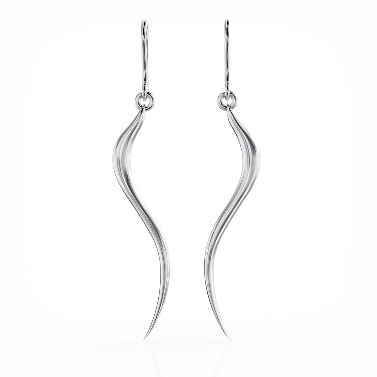 Swirl earrings silver
