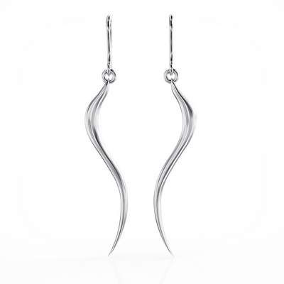 Swirl earrings silver