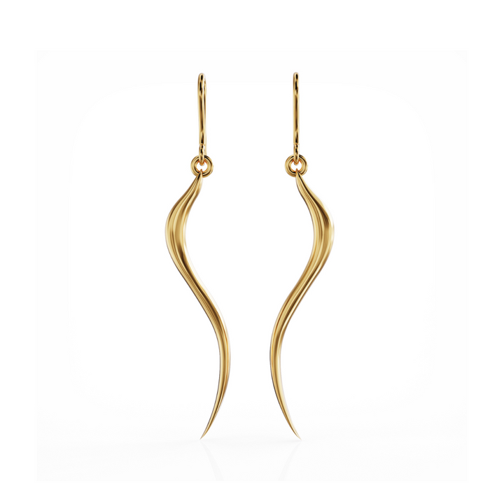 Swirl 18k gold vermeil earrings