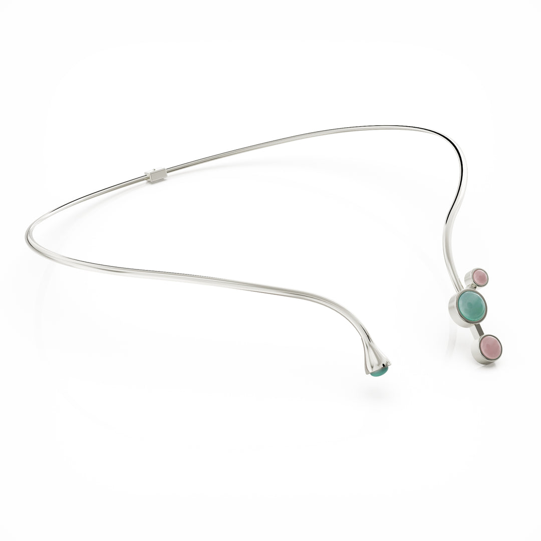 Aurora silver collier