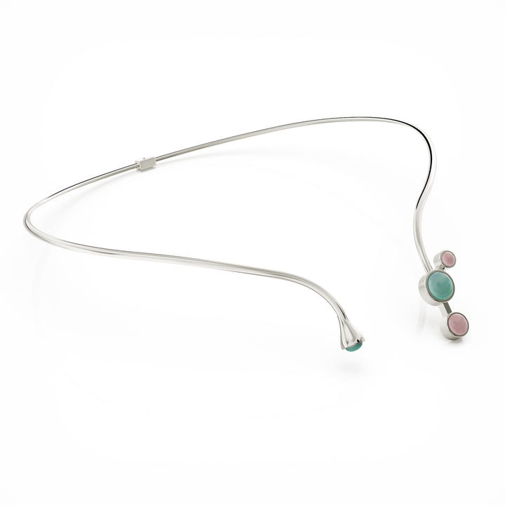 Aurora silver collier