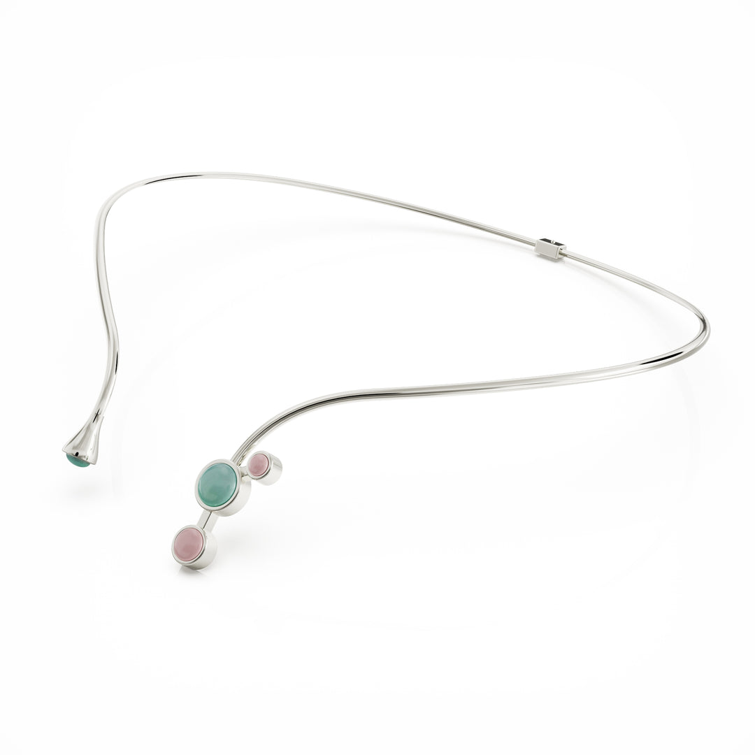 Aurora silver collier