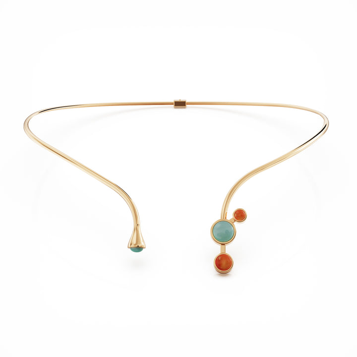 Aurora 18k gold vermeil collier