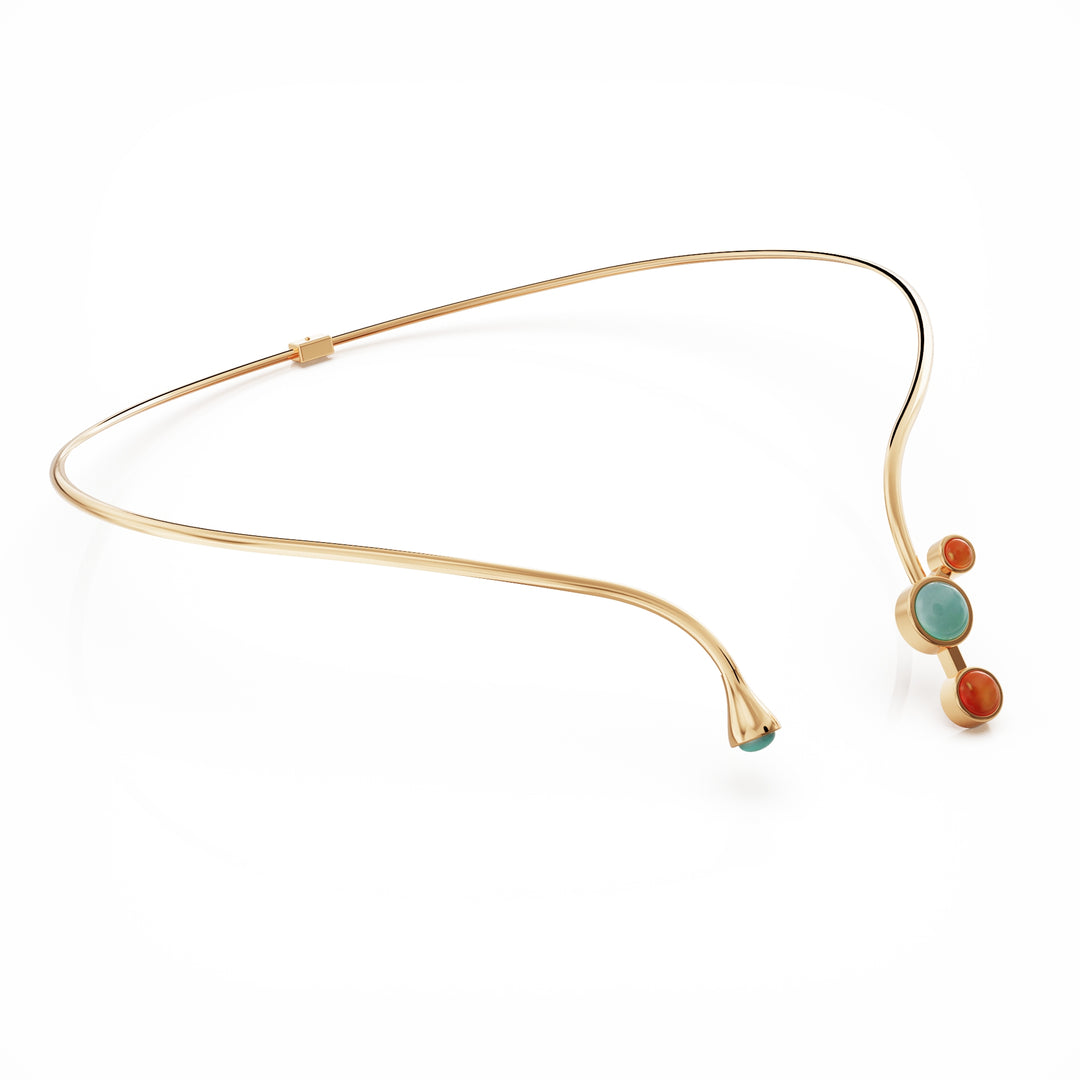 Aurora 18k gold vermeil collier