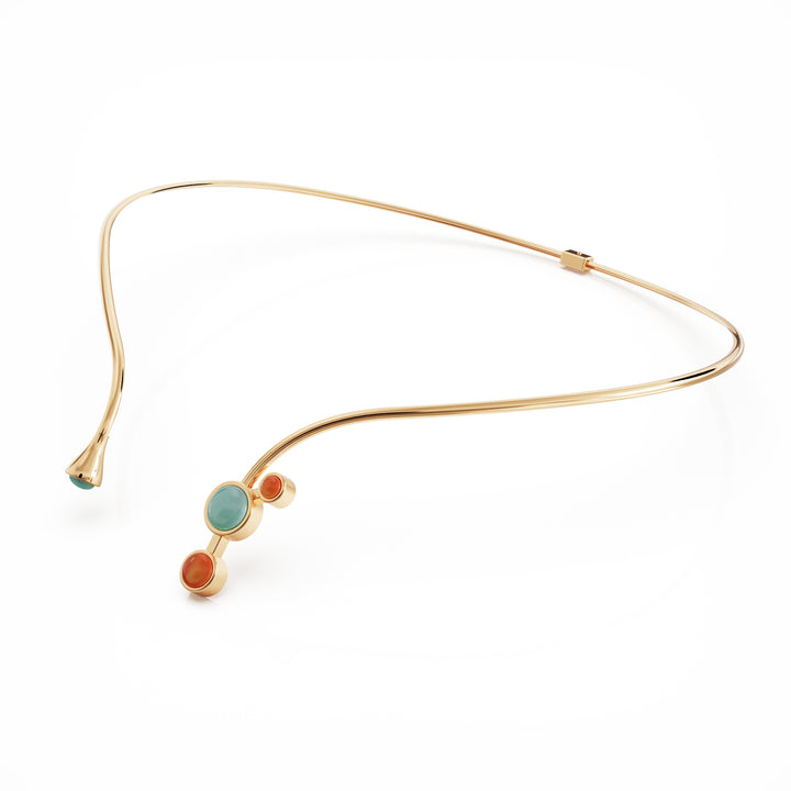 Aurora 18k gold vermeil collier