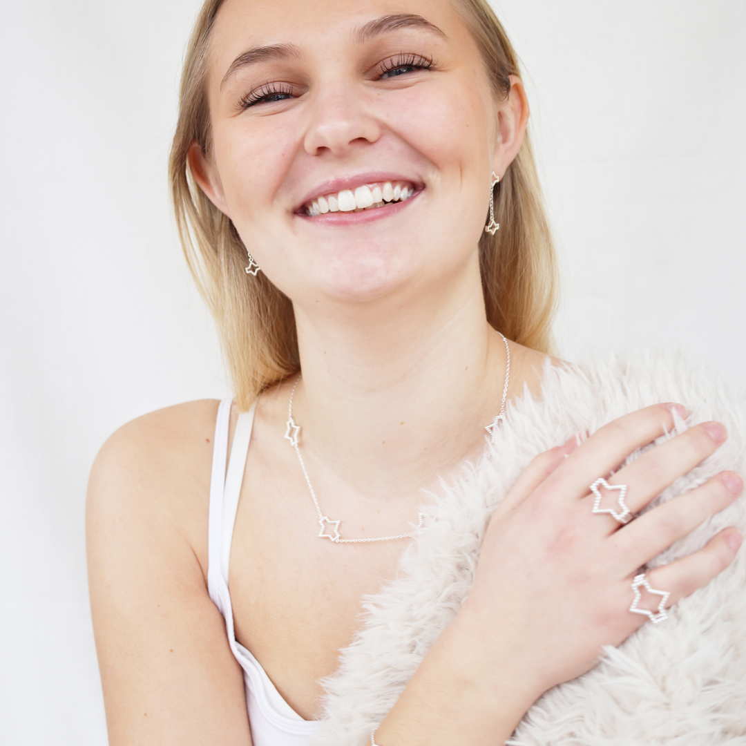 Starlite silver earrings