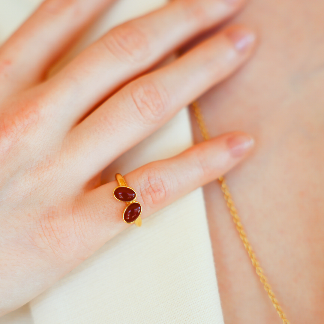 You & Me Baby 18k gold vermeil ring