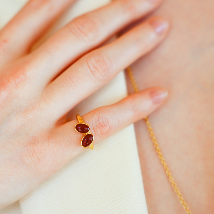 You & Me Baby 18k gold vermeil ring