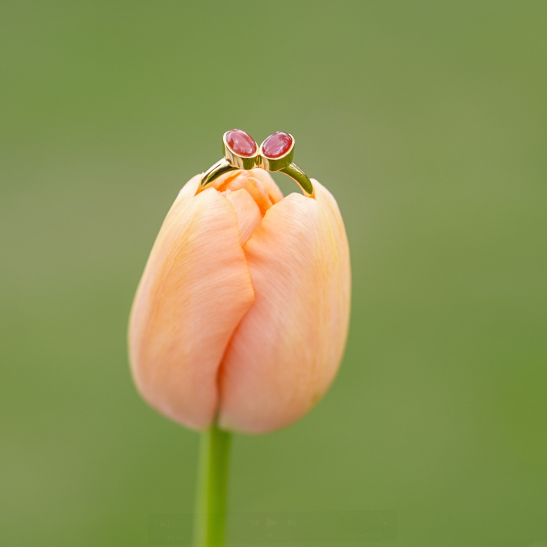 You & Me Baby 18k gold vermeil ring