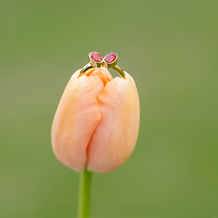 You & Me Baby 18k gold vermeil ring