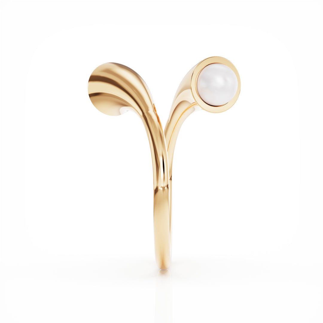 Bella 18k gold vermeil ring with cultured pearls