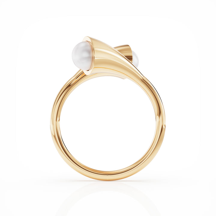 Bella 18k gold vermeil ring with cultured pearls