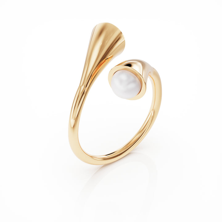 Bella 18k gold vermeil ring with cultured pearls