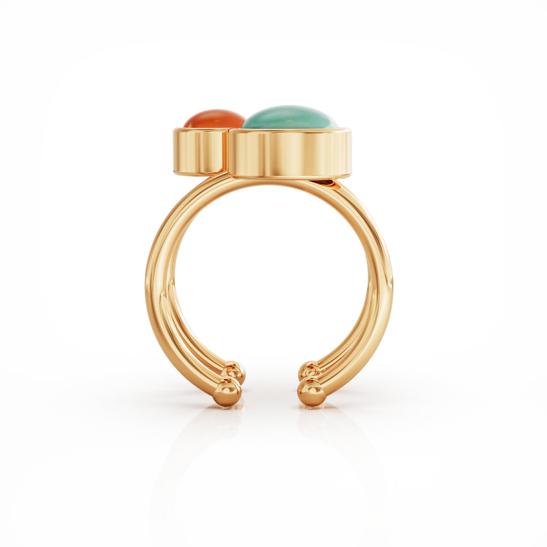 Aurora 18k gold vermeil ring
