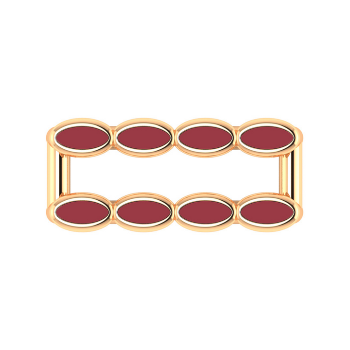 Amalei 18k gold vermeil ring with red enamel