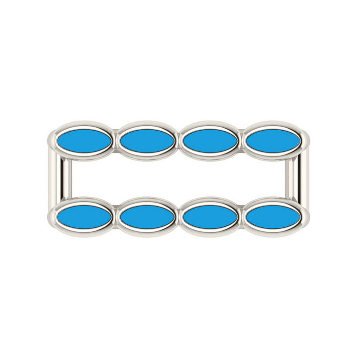 Amalei silver ring with turquoise enamel