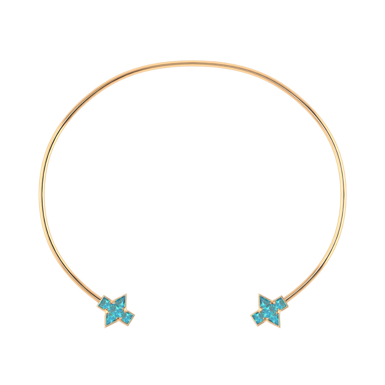 Star necklace, 18k gold