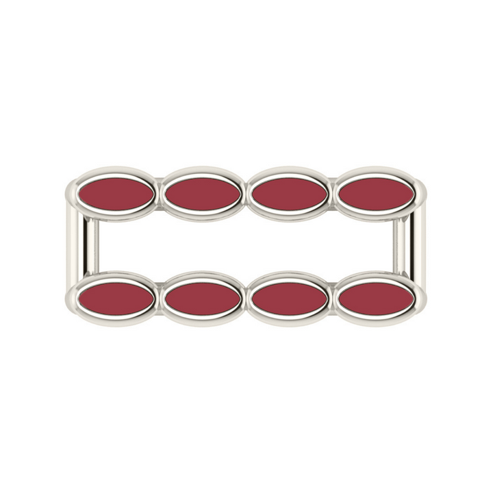 Amalei silver ring with red enamel