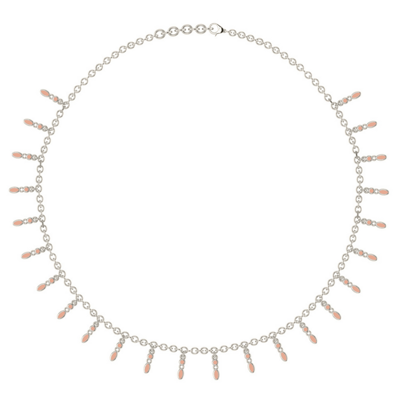 Amalei silver necklace with colored enamel