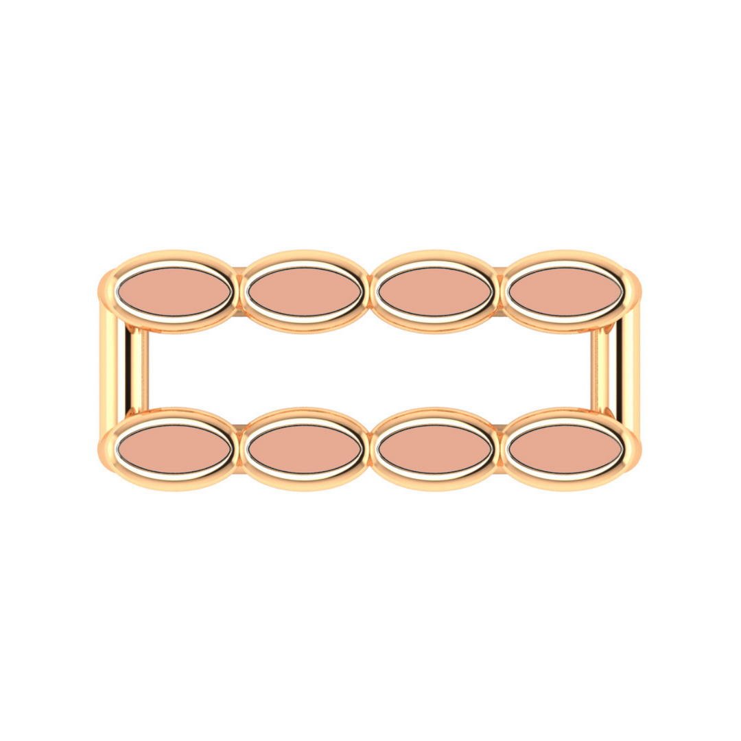 Amalei 18k gold vermeil ring in light pink enamel