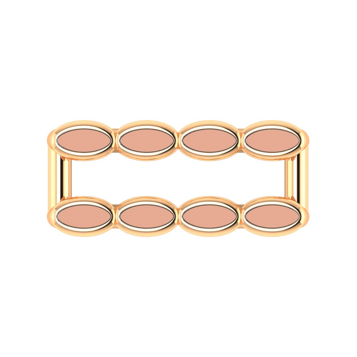 Amalei 18k gold vermeil ring in light pink enamel