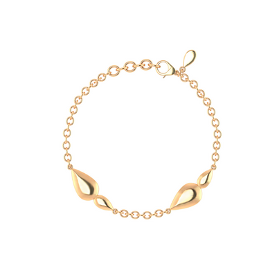 Lotus bracelet, 18k gold