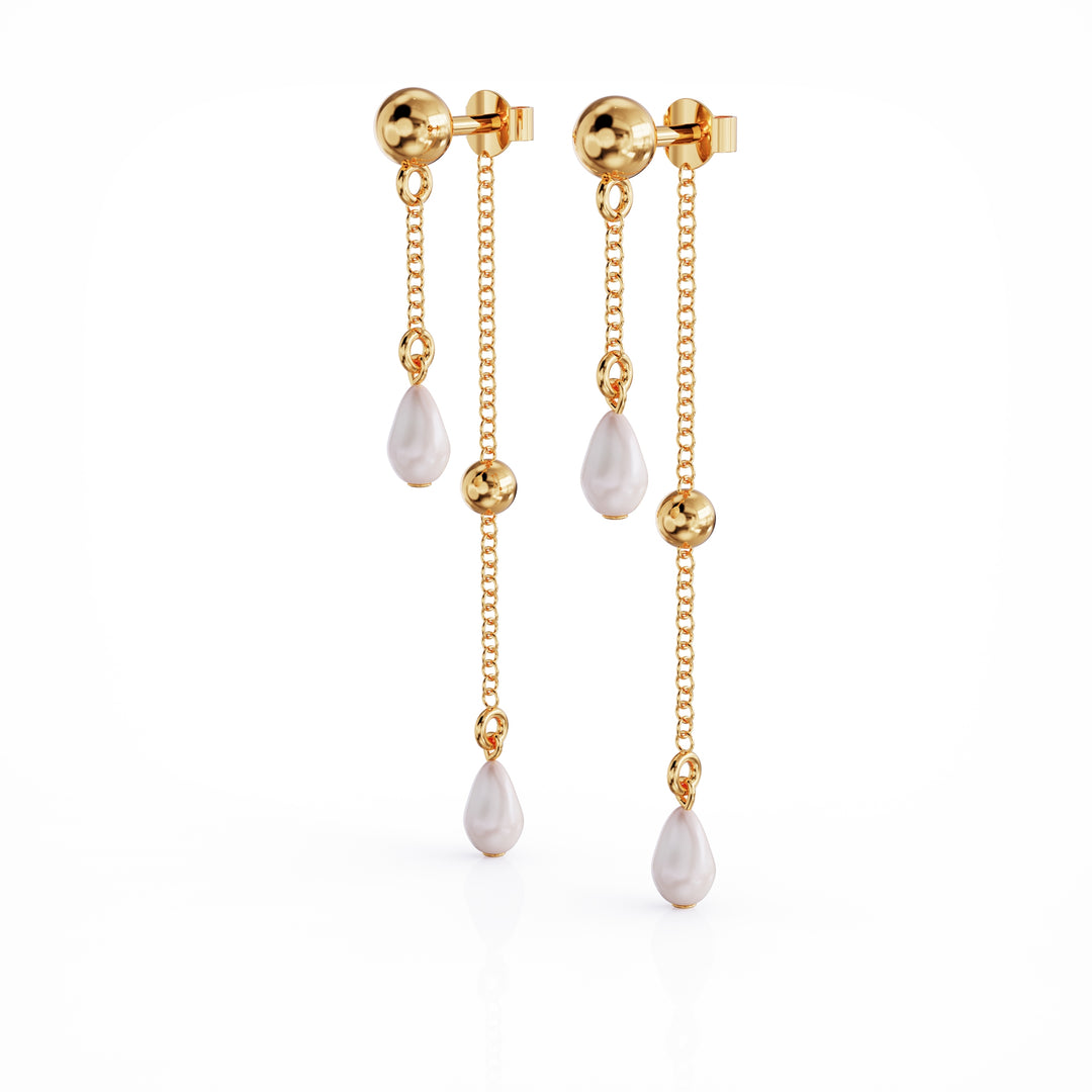 Ava 18k gold vermeil earring with cultured freshwater pearl